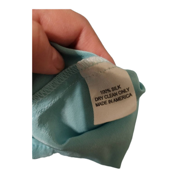 Amanda Uprichard Silk Soft Blue Pinktuck Ruffle Dress size small - Picture 5 of 7